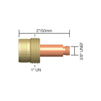 1.6mm - 2 PACK -  TIG Gas Lens Collet Body LARGE DIAMETER - WP-17 | 18 | 26