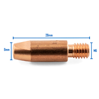 ESAB Style MIG Contact Tips 0.8mm x M6 - 10 Pack - M6 x 0.8mm