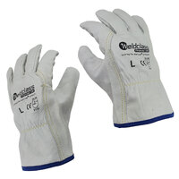 Large Riggers Gloves Cow Hide Leather - 1 Pair 