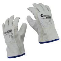 12 x MEDIUM Riggers Gloves Cow Hide Leather