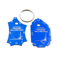 CIGAGE Metric Fillet Gauge - Weld Joint Two-piece Gauge Weld Tee Joint Welding Throat Depth Leg Length Gauge