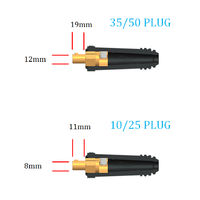 2 x Dinse Female Welding Cable Socket to Suit 50-70mm² Cable 300-400 Amp