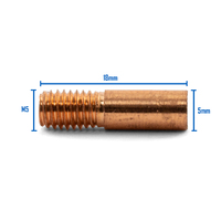 Binzel Style MIG Contact Tips - 0.6mm - 25 pack - M5 x 5 x 0.6mm - MIGMATE 