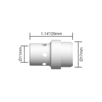 Gas Diffuser MIG  - MB26 - White Ceramic - 5 Pack - Binzel Style