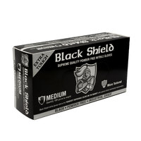 Black Shield Gloves Heavy Duty Nitrile Unpowdered - Medium - Box of 100 Gloves