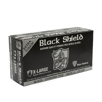 Black Shield Gloves Heavy Duty Nitrile Unpowdered - XL - Box of 100 Gloves