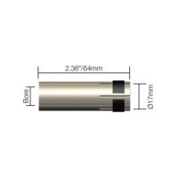 5 x MIG Nozzle / Shroud MB24 Cylindrical - Binzel Style