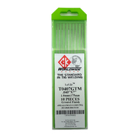 1.0mm LaYZr CK Chartreuse TIG Tungsten Electrodes - 10 Each