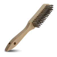 Stainless Steel Wire Brush - Wooden Handle 4 Row S/S