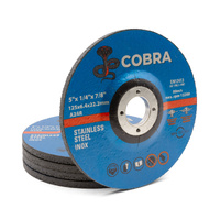 20 x Cobra 5" x 6mm Grinding Disc - INOX Steel - 125mm
