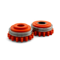 Kemppi Style Lower and Upper Drive Rollers 1.2mm V Groove Orange - 1 Pair