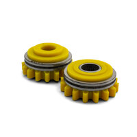 Kemppi Style Lower and Upper Drive Rollers 1.4/1.6mm Knurled Yellow -1 Pair