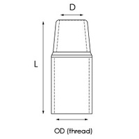 Kemppi GAS NOZZLE (L2) THREAD, L62 / OD28 / D15 - 10 Each