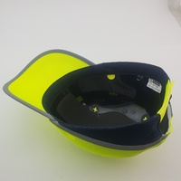 Dodge Bump Cap - 70mm short Peak - Neon yellow w/ silver strip