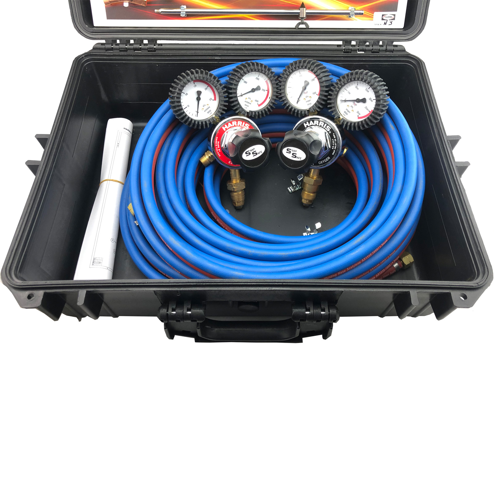 Harris Oxygen / Acetylene Professional Gas Kit with 825 Regualtors