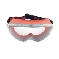 Fire Rated & High Temp Safety Goggles - Frontline - Red Frame Clear Lens 