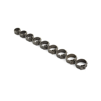 Oetiker style Stainless Single Ear Clamps - Stepless - 10.8-13.3mm - 10 Each