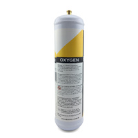 4 x Bromic 1 Litre Disposable Oxygen Gas Bottle - 12mm Thread 400300 - Made in Italy