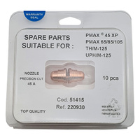 Plasma Cutter 45A FineCut Tip to Suit Hypertherm Powermax 45XP/65/85/105 - 10 Pack