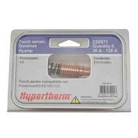 Plasma Cutter 30-125A Electrode to Suit Hypertherm Powermax 125 - 5 Pack