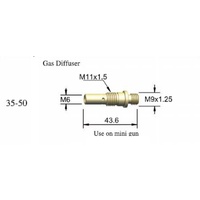 TWECO 35-50 Mini-MIG Style Gas Diffuser - 2 Pack