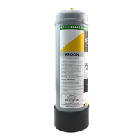 2x Disposable Gas Bottles - PURE Argon - 2.2 Litre