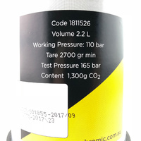Disposable Food Grade Co2 Gas Bottle 2.2 Litre - Combo Kit