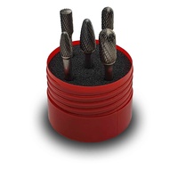 Bordo 5 Piece #5 Express Cut Tungsten Carbide Die grinder Burr Set - 1/4" Shank - 6400-S5 