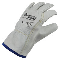 Large Riggers Gloves Cow Hide Leather - 1 Pair 