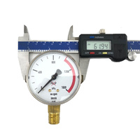 Harris 0-1600KPA Oxygen Gauge to suit 800 Series with 1/4NPT