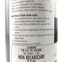4 x Zip Gas 91295 Sparkling water Disposable Food Grade CO2 bottle Billi 996911 Keg - Made in Italy