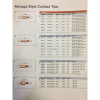 Kemppi Style MIG Contact Tips 1.2mm - 10 Each - M8
