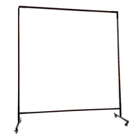 1.8 x 2.7m Red Welding Curtain / Screen and frame Combo