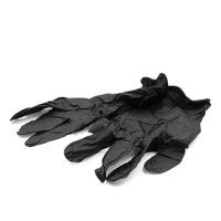 4 x Black Shield Gloves Heavy Duty Nitrile Unpowdered - Medium - Box of 100 Gloves