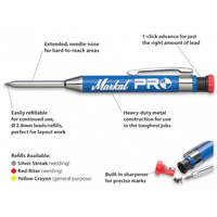 Markal PRO Silver Streak Refills - Welding & Layout Marker - 6 Pack