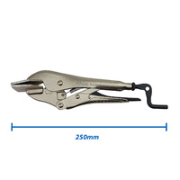 2 x Strong Hand Locking Sheet Metal Pliers 250mm Long with 76mm Jaw