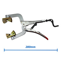 2 x Strong Hand Locking Pipe Pliers 280mm with Adjustable Swivel V-Pads
