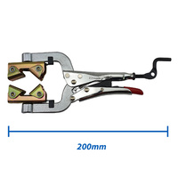 2 x Strong Hand Locking Pipe Pliers 180mm with Adjustable Swivel V-Pads