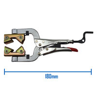 5 x Strong Hand Locking Pipe Pliers 180mm with Adjustable Swivel V-Pads
