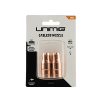 2 x MB15 Gasless MIG Welding Nozzle UNIMIG flux core PGN15GLN