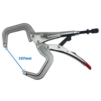5 x Strong Hand Locking C-Clamp Pliers 280mm Long with Round Ends