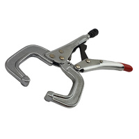 Strong Hand Locking C-Clamp Pliers 165mm Long with Round Ends