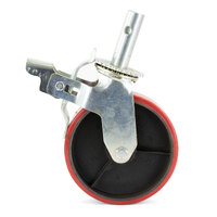 200mm (8"x2") PVC Coated Castors for 2 Ton Pipe Stand 900 lbs (410kg) Load Rating - 4 Each 