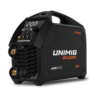 UNIMIG Razor 200 AMP PFC DC MMA / ARC Inverter Caddy Welder