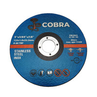 COBRA 5" x 1mm Cutting Disc - 1000 Pack - INOX Steel Cut-Off Wheel 125mm