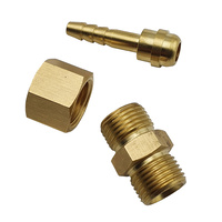 5/8 UNF Brass Barb fitting with 5mm Barb + Female to Male Adaptor
