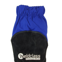 Weldclass PROMAX Blue Flame Retardant Leather Welding Sleeves 