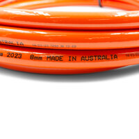 1 Meter LPG Gas Hose 8mm No Fittings - Orange Welding Cooking Hose Stove