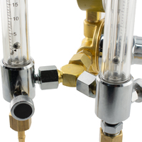 COBRA Argon Side Entry Purge Regulator - 2 x Flow Meters for Purging Gas Dual Flow