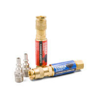 COBRA Oxygen & Fuel Gas Flashback Arrestor - Quick Connect Coupler - Regulator End Twin Pack